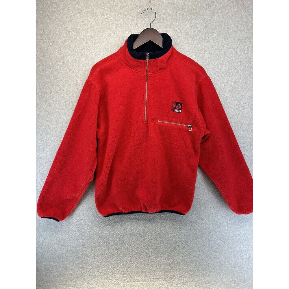 Vintage Sope Creek Pullover Sweater La Costa Resort Fleece Small Half Zip Red